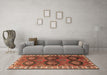 Machine Washable Persian Brown Traditional Rug in a Living Room,, wshtr2828brn