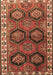 Machine Washable Persian Brown Traditional Rug, wshtr2828brn