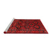 Sideview of Machine Washable Traditional Red Rug, wshtr2829