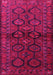 Machine Washable Persian Pink Traditional Rug, wshtr2829pnk