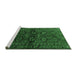 Sideview of Machine Washable Persian Emerald Green Traditional Area Rugs, wshtr2829emgrn