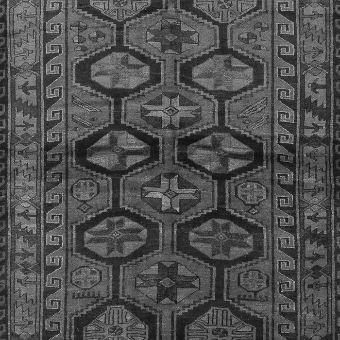 Serging Thickness of Machine Washable Persian Gray Traditional Rug, wshtr2829gry