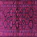 Square Machine Washable Persian Purple Traditional Area Rugs, wshtr2829pur