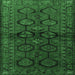 Square Machine Washable Persian Emerald Green Traditional Area Rugs, wshtr2829emgrn