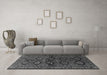 Machine Washable Persian Gray Traditional Rug in a Living Room,, wshtr2829gry