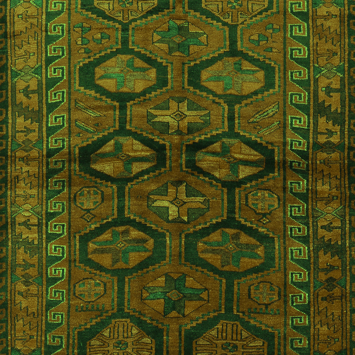 Serging Thickness of Machine Washable Persian Green Traditional Area Rugs, wshtr2829grn