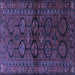Square Persian Blue Traditional Rug, tr2829blu