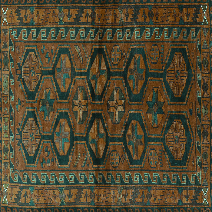 Square Machine Washable Persian Turquoise Traditional Area Rugs, wshtr2829turq