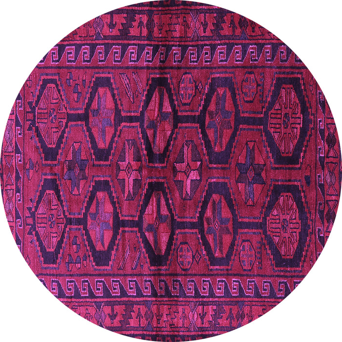 Round Persian Purple Traditional Rug, tr2829pur