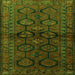 Round Machine Washable Persian Green Traditional Area Rugs, wshtr2829grn