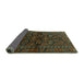 Sideview of Persian Turquoise Traditional Rug, tr2829turq