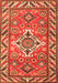 Geometric Orange Traditional Rug, tr282org