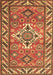 Machine Washable Geometric Brown Traditional Rug, wshtr282brn