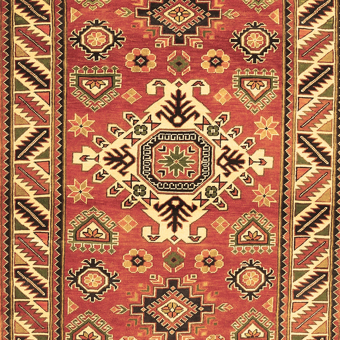Machine Washable Geometric Brown Traditional Rug, wshtr282brn