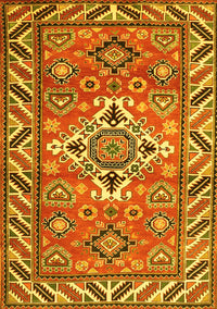 Geometric Yellow Traditional Rug, tr282yw