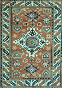 Geometric Light Blue Traditional Rug, tr282lblu