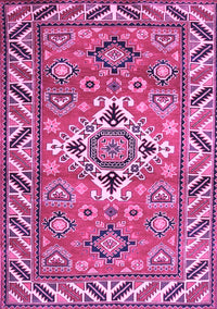 Geometric Purple Traditional Rug, tr282pur