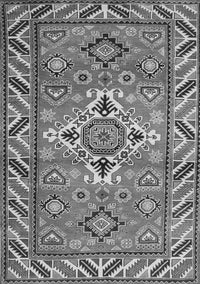 Geometric Gray Traditional Rug, tr282gry