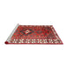 Sideview of Machine Washable Traditional Red Rug, wshtr2830