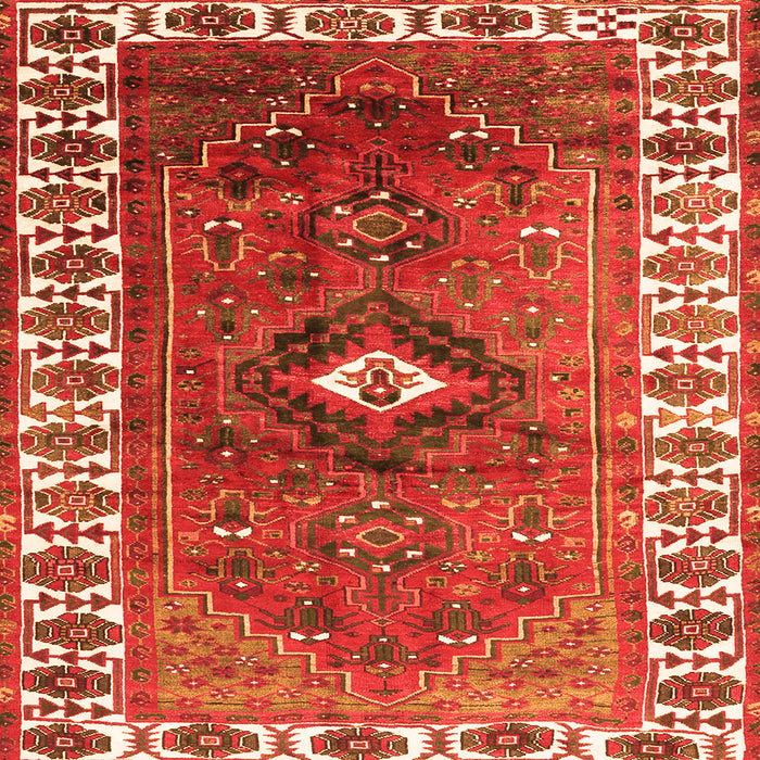 Serging Thickness of Persian Orange Traditional Rug, tr2830org