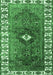 Machine Washable Persian Emerald Green Traditional Area Rugs, wshtr2830emgrn