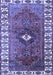 Machine Washable Persian Blue Traditional Rug, wshtr2830blu