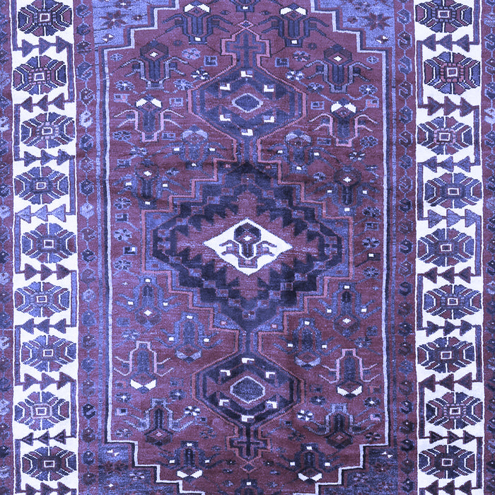 Machine Washable Persian Blue Traditional Rug, wshtr2830blu