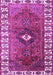 Machine Washable Persian Purple Traditional Area Rugs, wshtr2830pur