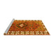 Sideview of Machine Washable Persian Yellow Traditional Rug, wshtr2830yw