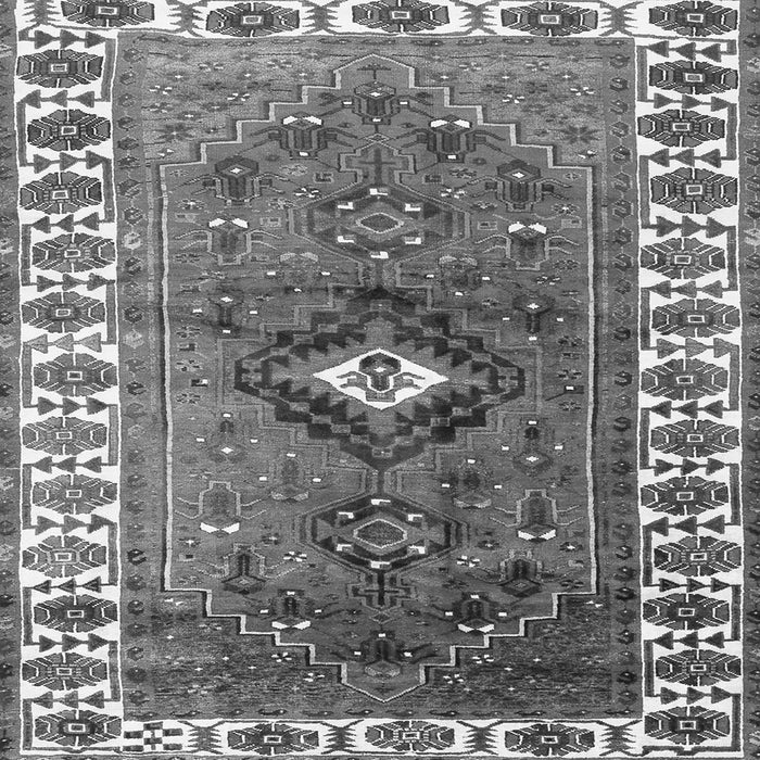 Round Machine Washable Persian Gray Traditional Rug, wshtr2830gry