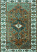 Machine Washable Persian Turquoise Traditional Area Rugs, wshtr2830turq