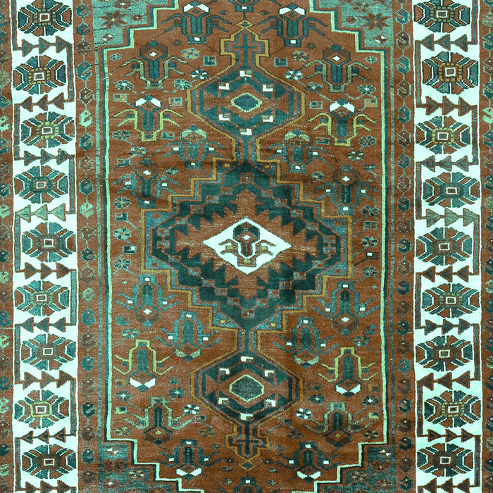 Machine Washable Persian Turquoise Traditional Area Rugs, wshtr2830turq