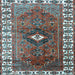 Square Machine Washable Persian Light Blue Traditional Rug, wshtr2830lblu