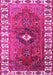 Machine Washable Persian Pink Traditional Rug, wshtr2830pnk