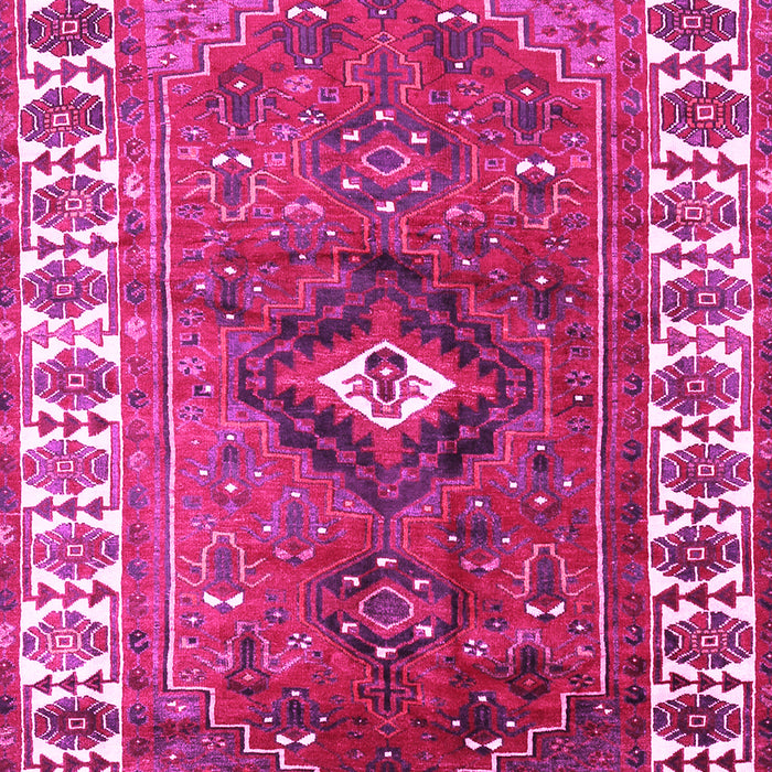 Machine Washable Persian Pink Traditional Rug, wshtr2830pnk