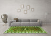 Machine Washable Persian Green Traditional Area Rugs in a Living Room,, wshtr2830grn