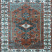 Square Persian Light Blue Traditional Rug, tr2830lblu