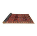 Sideview of Traditional Dark Gold Brown Persian Rug, tr2831