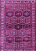 Machine Washable Persian Purple Traditional Area Rugs, wshtr2831pur