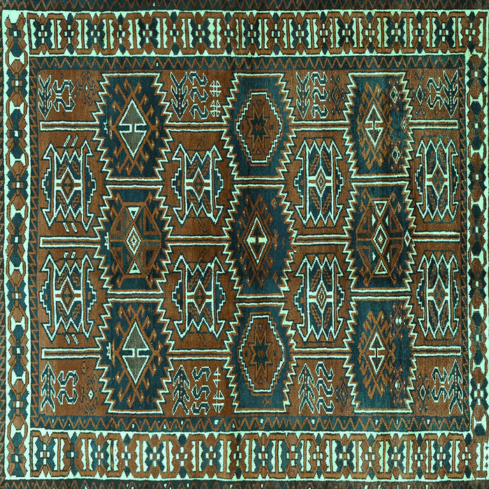 Square Persian Turquoise Traditional Rug, tr2831turq