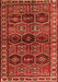 Serging Thickness of Machine Washable Persian Orange Traditional Area Rugs, wshtr2831org