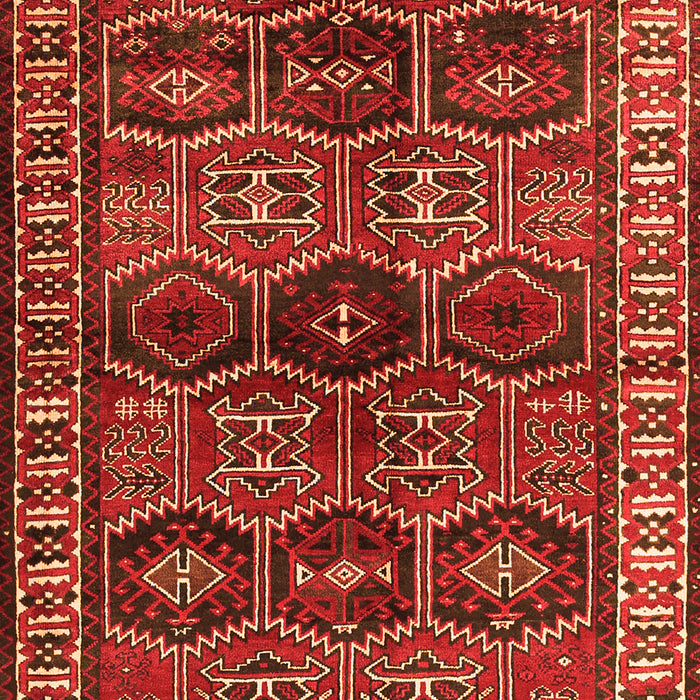 Serging Thickness of Machine Washable Persian Orange Traditional Area Rugs, wshtr2831org