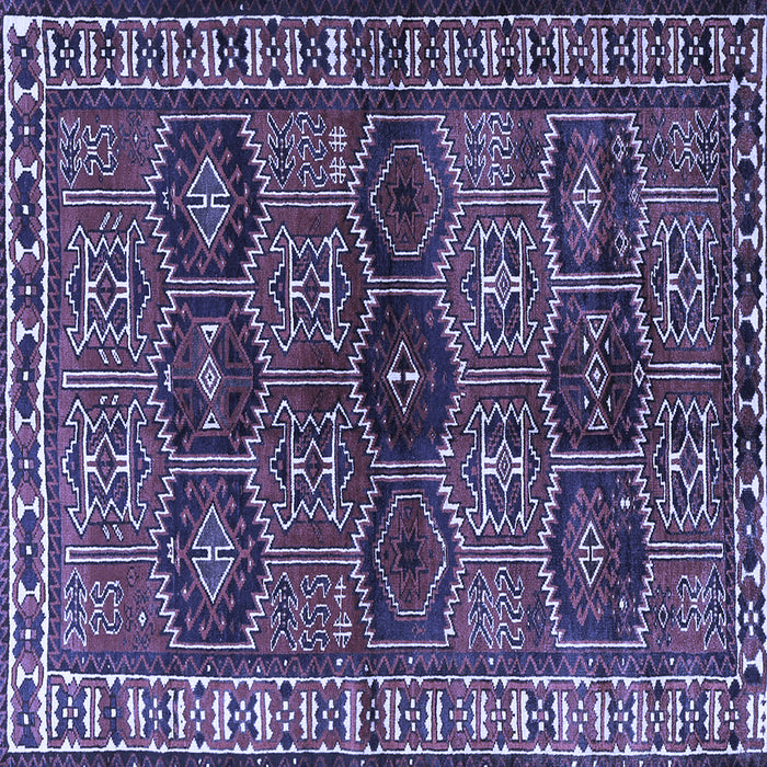 Square Persian Blue Traditional Rug, tr2831blu