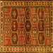 Square Persian Yellow Traditional Rug, tr2831yw