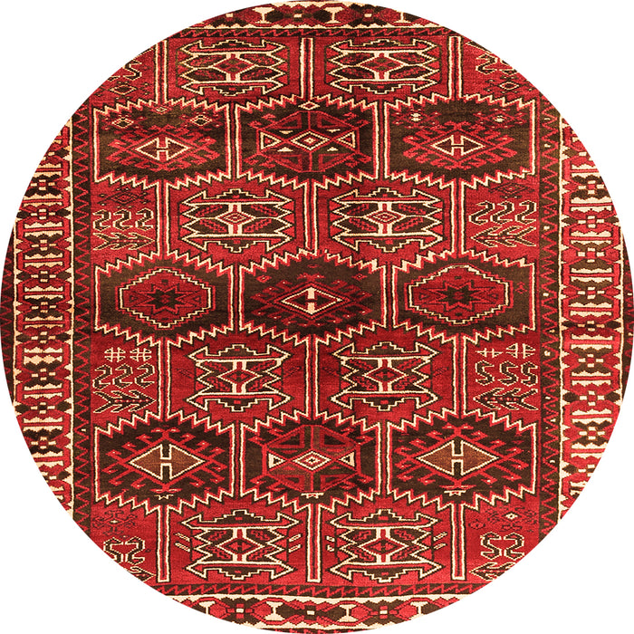 Square Persian Orange Traditional Rug, tr2831org