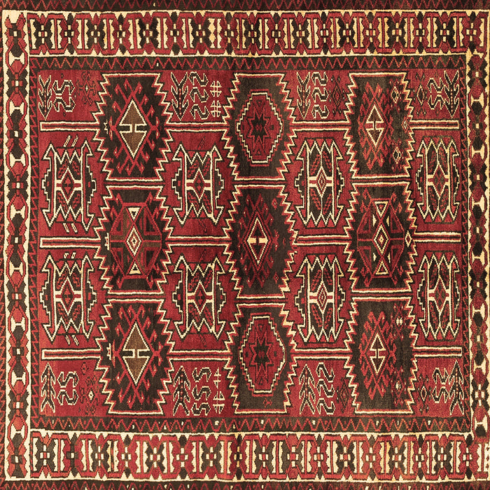 Square Machine Washable Persian Brown Traditional Rug, wshtr2831brn
