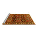 Sideview of Machine Washable Persian Yellow Traditional Rug, wshtr2831yw