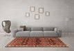 Machine Washable Persian Brown Traditional Rug in a Living Room,, wshtr2831brn