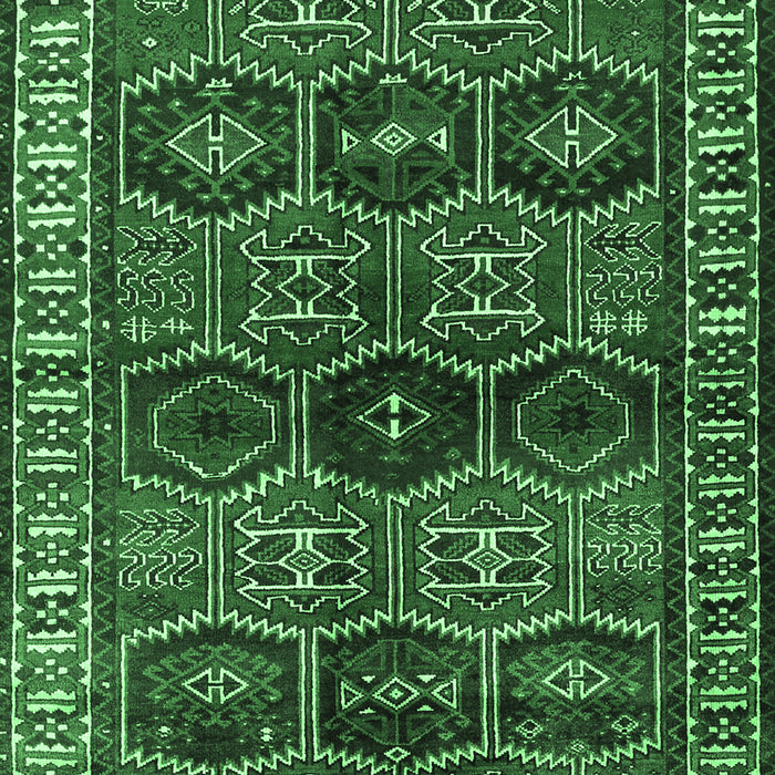 Machine Washable Persian Emerald Green Traditional Area Rugs, wshtr2831emgrn