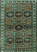 Machine Washable Persian Turquoise Traditional Area Rugs, wshtr2831turq